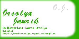 orsolya jamrik business card